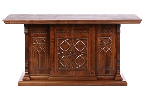 Lot 195 - A Gothic style walnut altar, by Laboratorio...