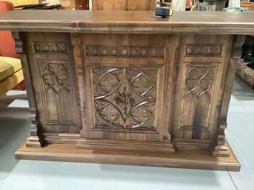 Lot 195 - A Gothic style walnut altar, by Laboratorio...