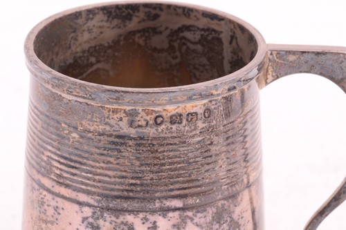 Lot 525 - Two silver christening mugs, a silver...