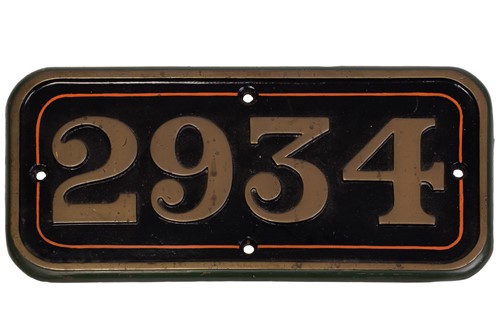 Lot 348 - A large cast brass cab side railway locomotive...