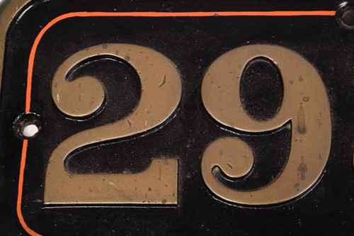 Lot 348 - A large cast brass cab side railway locomotive...