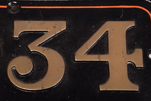 Lot 348 - A large cast brass cab side railway locomotive...