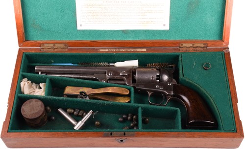 Lot 328 - A cased London-made Colt 1851 Navy pattern...