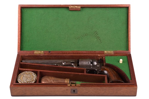 Lot 354 - A cased London-made Colt 1851 Navy pattern...