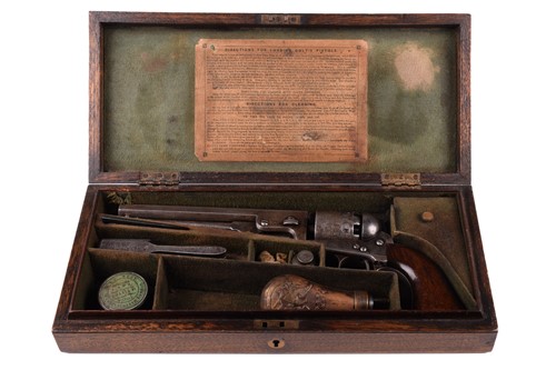 Lot 365 - A cased London-made Colt 1851 Navy pattern...