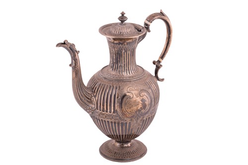 Lot 559 - A Victorian silver coffee pot, by Martin Hall...