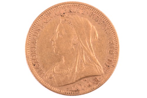 Lot 391 - An 1894 Queen Victoria full sovereign, old...