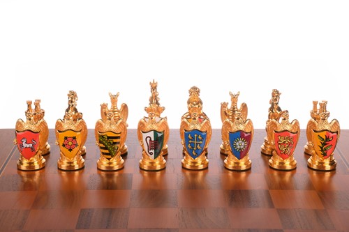 Lot 310 - The Royal Houses of Britain Heraldic Chess Set,...