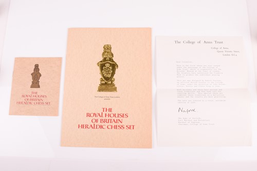 Lot 310 - The Royal Houses of Britain Heraldic Chess Set,...