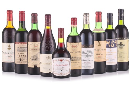 Lot 43 - 10 Mixed bottles to include 1 x Chateau...
