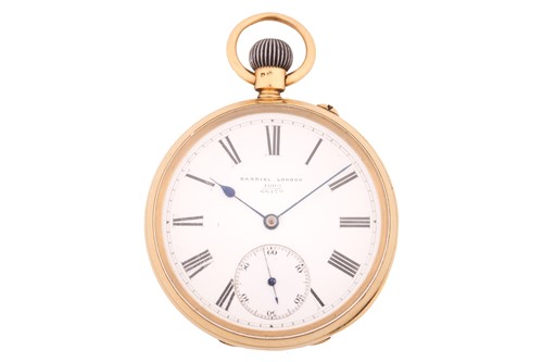 Lot 492 - A Gabriel London open-face pocket watch in...