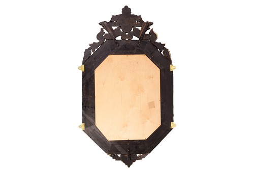 Lot 193 - A 19th Century Venetian wall mirror, the...