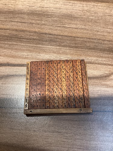 Lot 230 - A set of Napier's Bones, the fruitwood case...