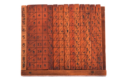 Lot 230 - A set of Napier's Bones, the fruitwood case...