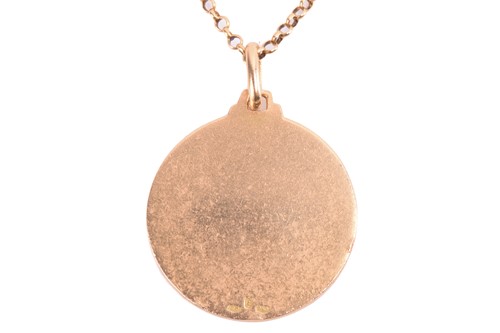Lot 75 - A ladybird pendant necklace, the circular disc...