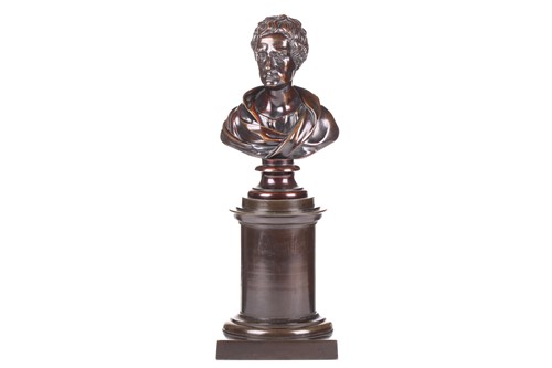 Lot 229 - A nineteenth-century bronze bust of Sir Isaac...