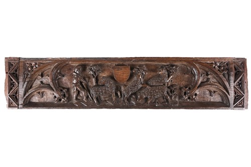 Lot 159 - A 15th/16th century Flemish carved oak frieze...