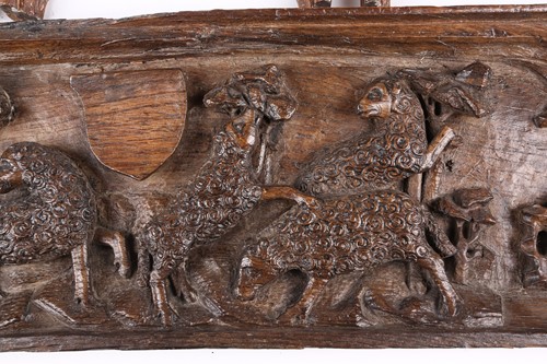 Lot 159 - A 15th/16th century Flemish carved oak frieze...