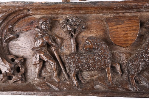 Lot 159 - A 15th/16th century Flemish carved oak frieze...