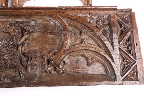 Lot 159 - A 15th/16th century Flemish carved oak frieze...