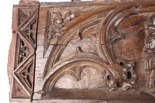 Lot 159 - A 15th/16th century Flemish carved oak frieze...