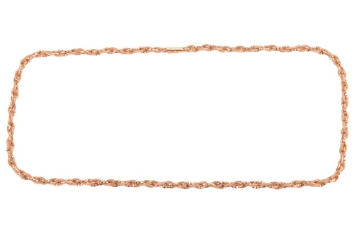 Lot 45 - A braided link necklace comprising an...