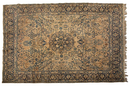 Lot 210 - A large antique "Country House" Mahal carpet...