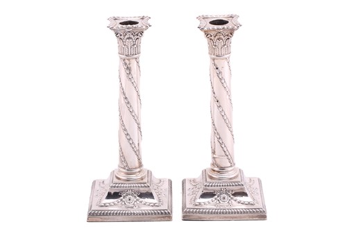 Lot 572 - A pair of silver late Victorian...
