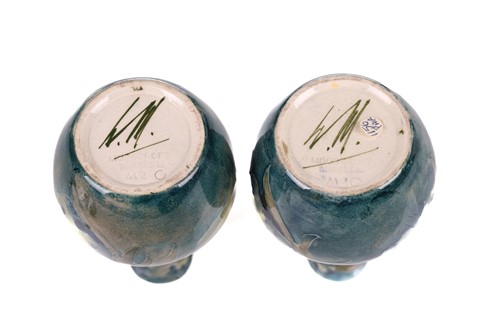 Lot 284 - A pair of William Moorcroft 'late florian ware'...