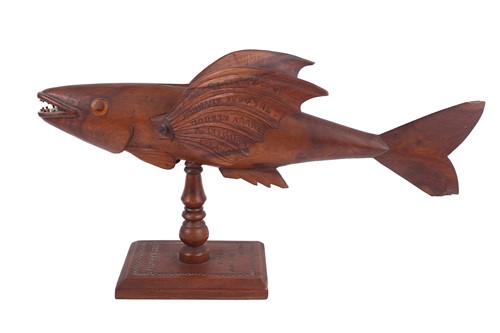 Lot 318 - Frederick Martin Christian; a Pitcairn carved...