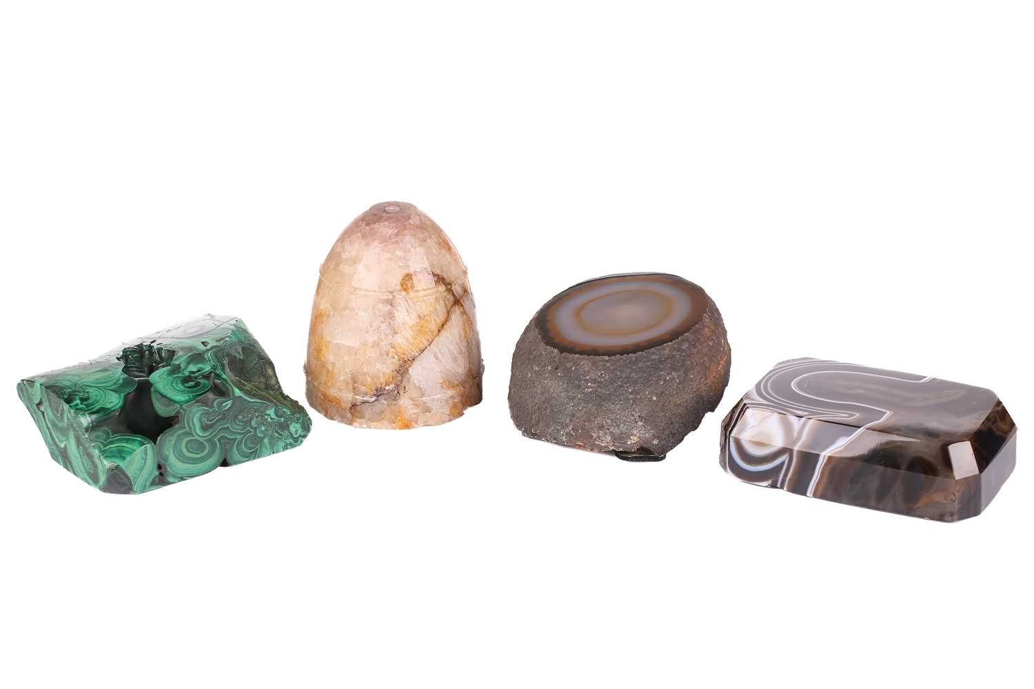 Lot 354 - Four mineral samples formed into