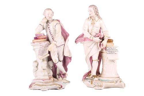 Lot 298 - Two Derby porcelain figures, depicting John...