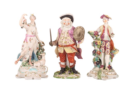 Lot 285 - A Derby porcelain figure, late 18th or...