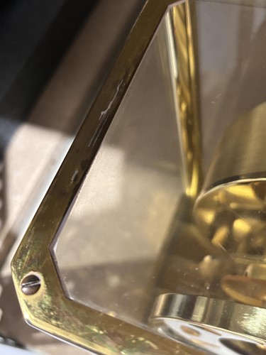 Lot 222 - A Jaeger-LeCoultre Atmos Classic VIII gilt...