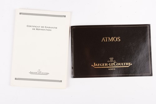 Lot 222 - A Jaeger-LeCoultre Atmos Classic VIII gilt...