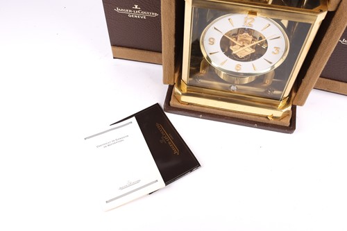 Lot 222 - A Jaeger-LeCoultre Atmos Classic VIII gilt...