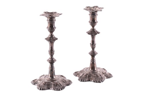 Lot 506 - A matched pair of George III silver...