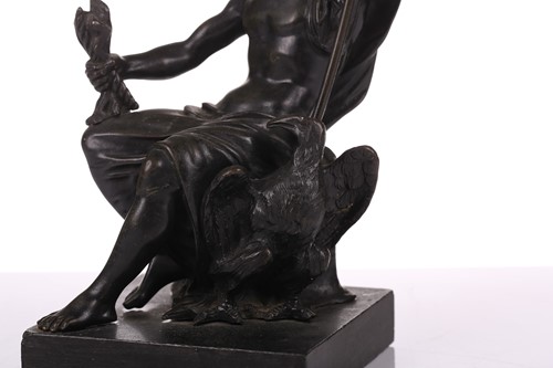 Lot 241 - A 19th-century patinated bronze figure of Zeus,...