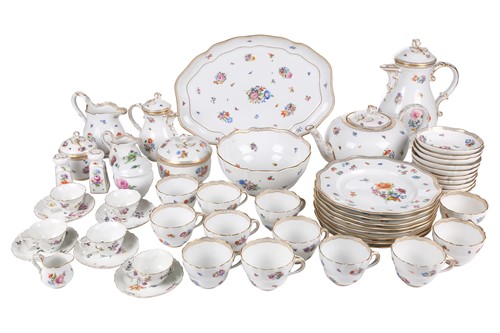 Lot 269 - A Meissen part coffee service, late 19th...