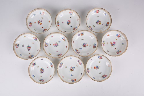 Lot 269 - A Meissen part coffee service, late 19th...