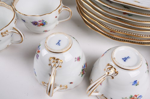 Lot 269 - A Meissen part coffee service, late 19th...