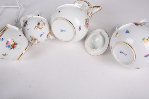 Lot 269 - A Meissen part coffee service, late 19th...