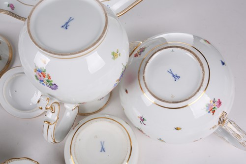 Lot 269 - A Meissen part coffee service, late 19th...