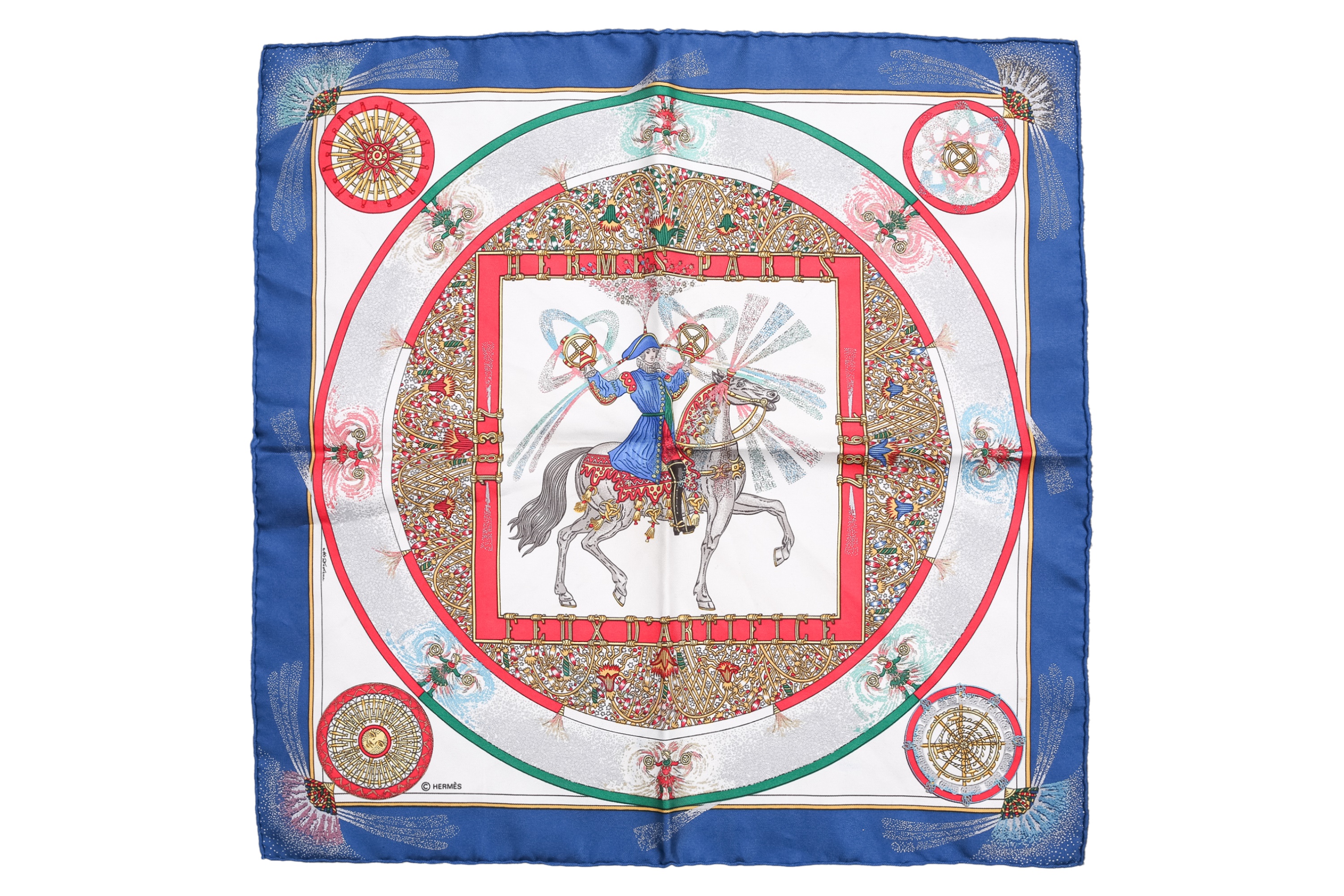 値下げ★HERMESカレ90 FEUX D'ARTIFICE 1987エルメス Lot 19 - Hermès - 'Feux d'Artifice (Fireworks)' silk