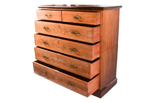 Lot 171 - An Edwardian rosewood tall chest of drawers,...