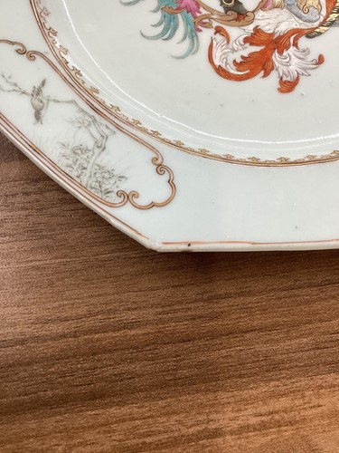 Lot 139 - A set of four Chinese porcelain armorial...