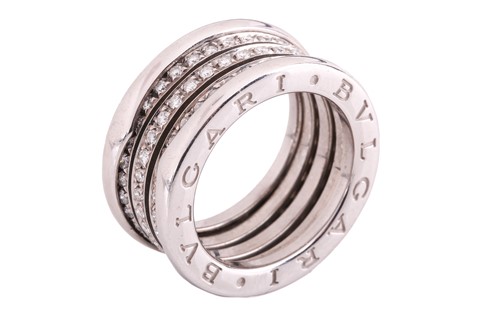 Lot 142 - Bulgari - a B.zero1 ring set with diamonds,...
