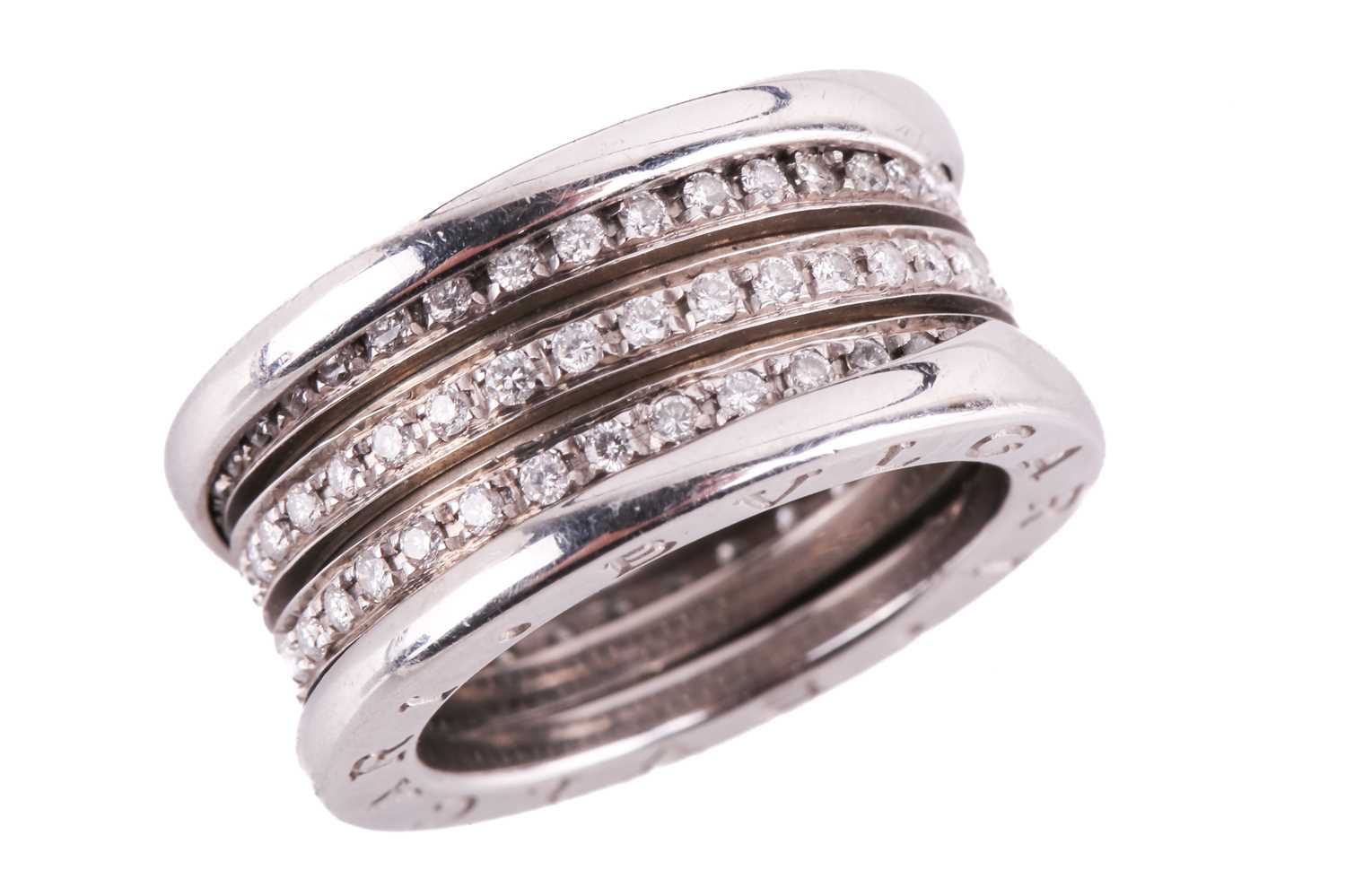 Lot 142 - Bulgari - a B.zero1 ring set with diamonds,...