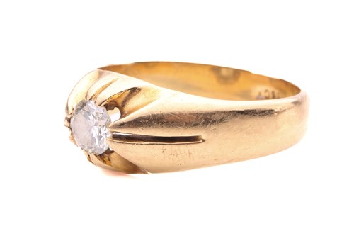 Lot 46 - A diamond single stone ring, set with a round...