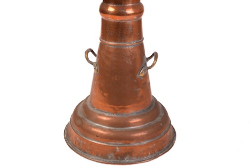 Lot 192 - A large floor-standing copper jardiniere, hand-...